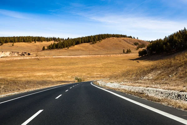 Strada Asfaltata Vuota Nel Deserto — Foto Stock