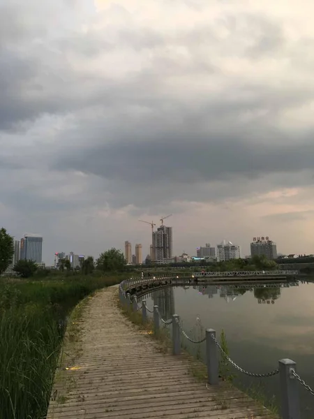 Vista Ciudad Del Río Parque — Foto de Stock