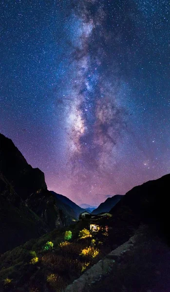 Hermoso Cielo Nocturno Con Estrellas Brillantes — Foto de Stock