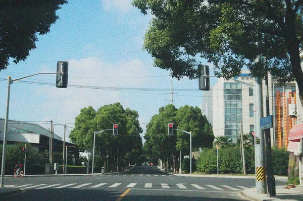 stock image view of the city street 