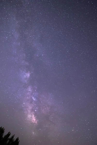 Hermoso Cielo Oscuro Con Vía Láctea — Foto de Stock