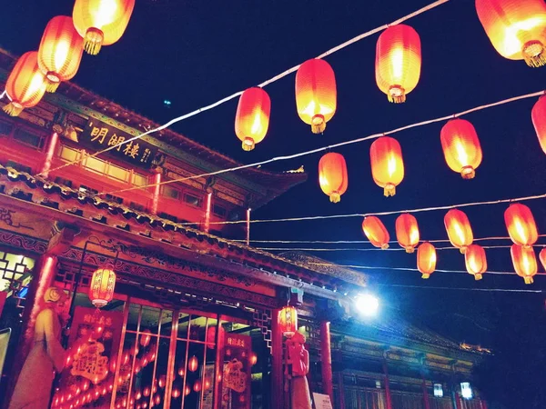 chinese lanterns in the night