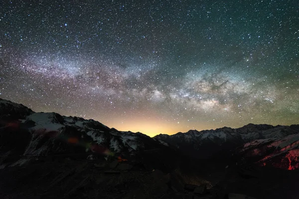 Vía Láctea Hermosa Cielo Nocturno — Foto de Stock