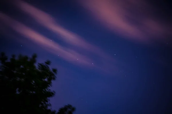 Hermoso Cielo Nocturno Con Estrellas — Foto de Stock