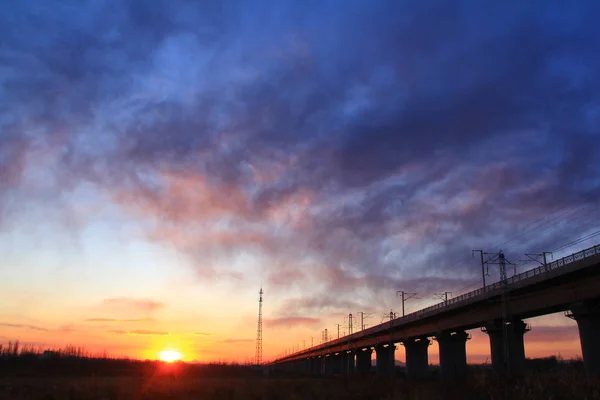 Vista Del Hermoso Paisaje Atardecer — Foto de Stock