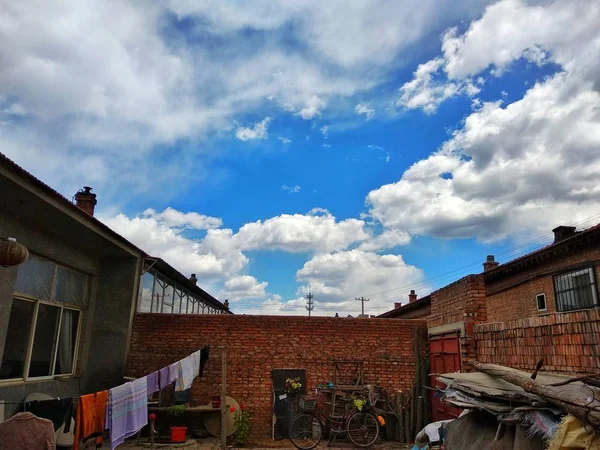 stock image view of houses in the village 