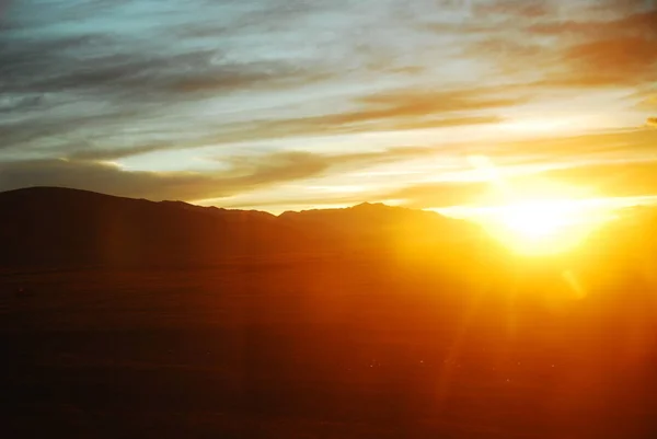 Puesta Sol Sobre Mar — Foto de Stock