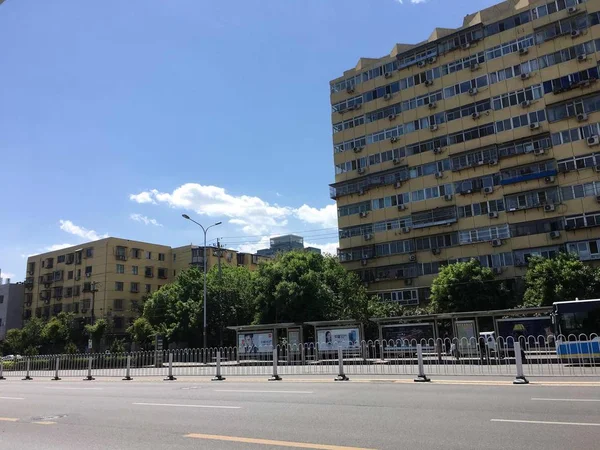 Vista Sobre Vida Ciudad Fondo — Foto de Stock