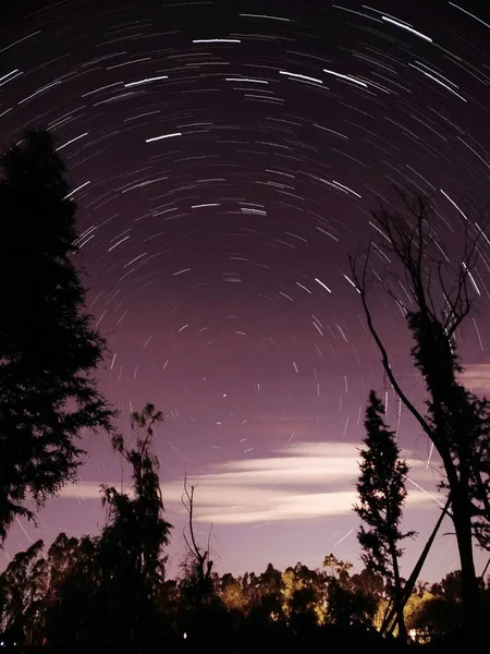 Hermoso Cielo Nocturno Estrellado — Foto de Stock