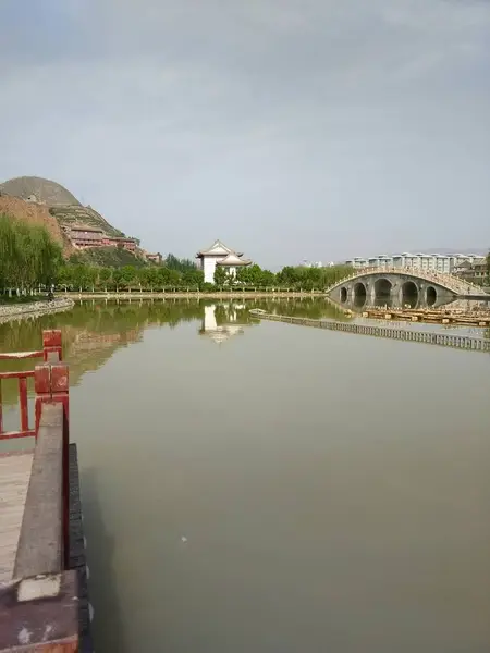 Vista Ciudad Del Río Parque — Foto de Stock