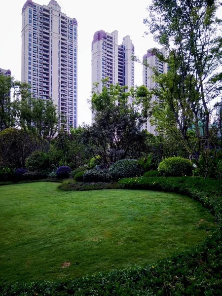 Parque Ciudad Por Mañana — Foto de Stock