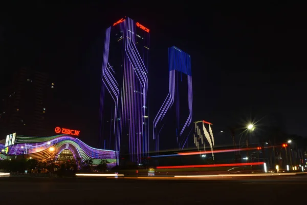 Vista Nocturna Ciudad — Foto de Stock