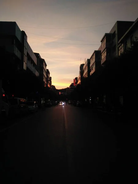 Vista Nocturna Ciudad — Foto de Stock