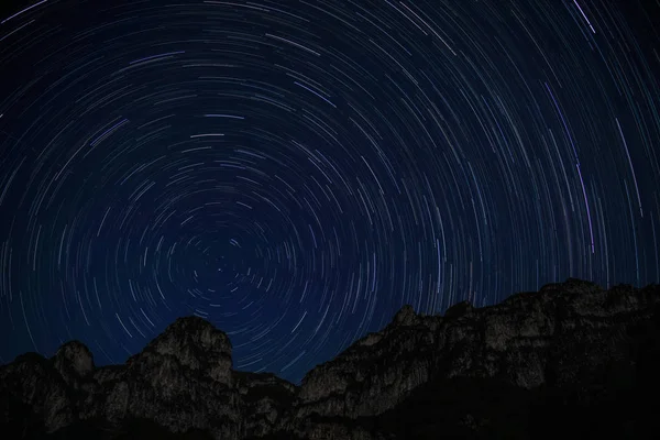 Estrellas Centelleantes Nebulosa Espacial Cielo Nocturno Estrellado Astrofotografía — Foto de Stock