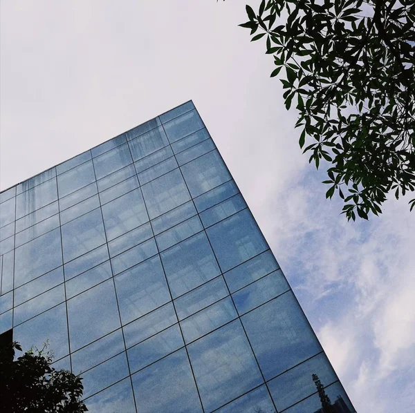 Moderno Edificio Oficinas Con Fachada Cristal — Foto de Stock