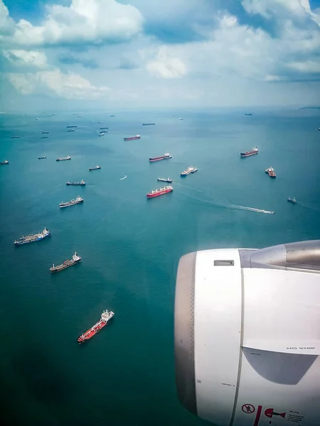 Vista Aérea Del Puerto Isla Mauricio Filipinas — Foto de Stock