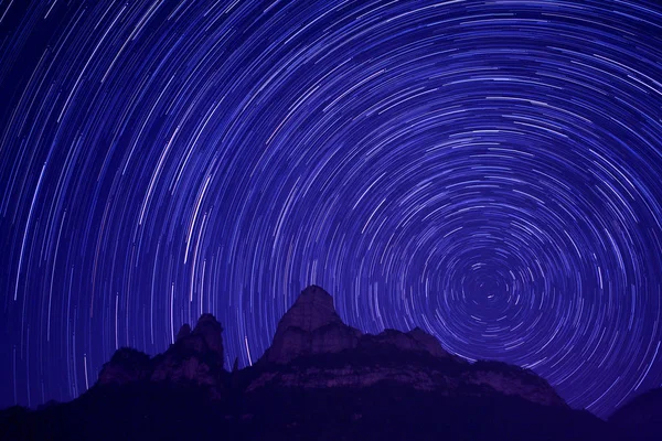 Cielo Estrellado Las Auroras Boreales — Foto de Stock