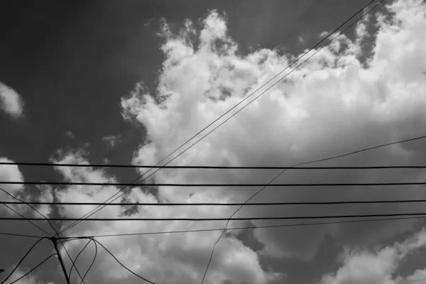 Чорно Білі Хмари Небі — стокове фото