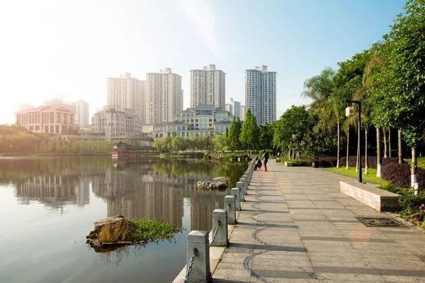 Pohled Park Městě Bangkok — Stock fotografie