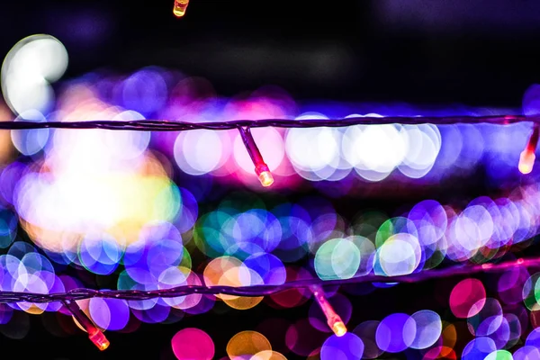 Fondo Abstracto Con Luces Círculos Bokeh — Foto de Stock