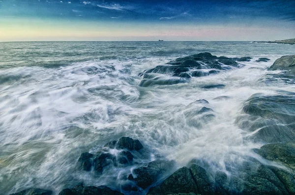 Olas Que Estrellan Mar — Foto de Stock