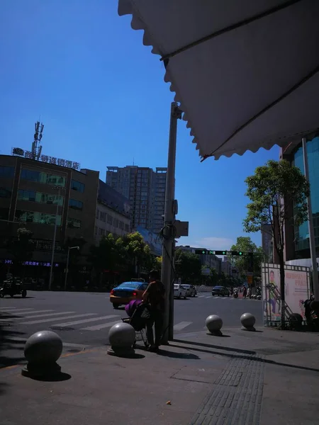 Vista Calle Ciudad — Foto de Stock