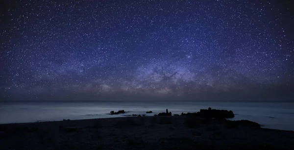 Galaxia Vía Láctea Cielo Nocturno — Foto de Stock