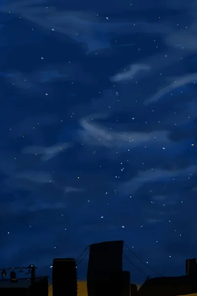 美丽的夜空星空 — 图库照片