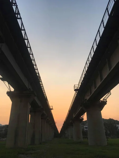 Puente Ciudad Del Lugar Industrial Más Contaminado — Foto de Stock