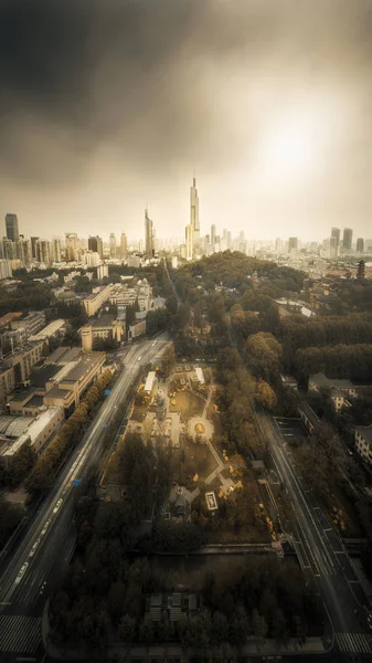 Vista Aérea Cidade Bangkok Tailândia — Fotografia de Stock