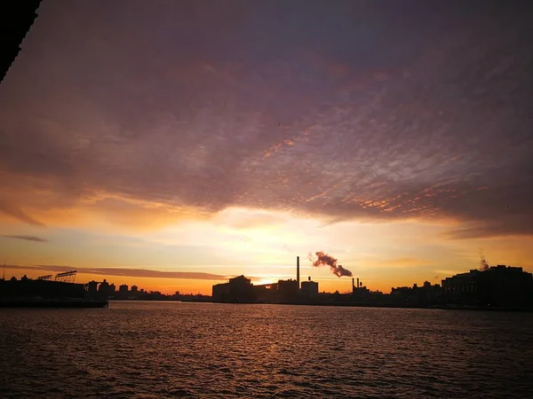 Pôr Sol Sobre Mar — Fotografia de Stock