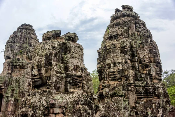 Ruinas Antiguas Del Templo Bayón Angkor Cambodia — Foto de Stock
