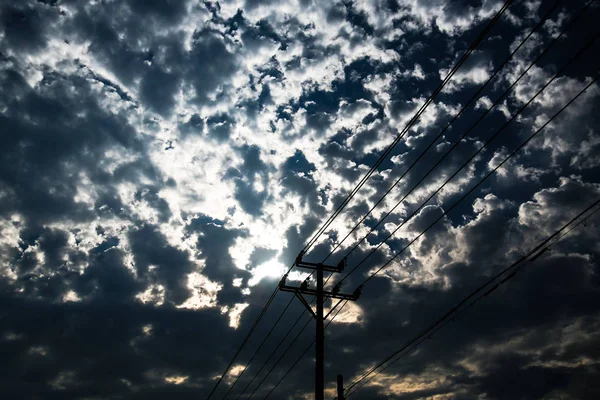 Niebo Chmurami Słońcem — Zdjęcie stockowe