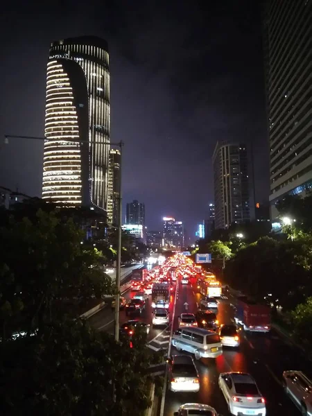 Vista Nocturna Ciudad — Foto de Stock