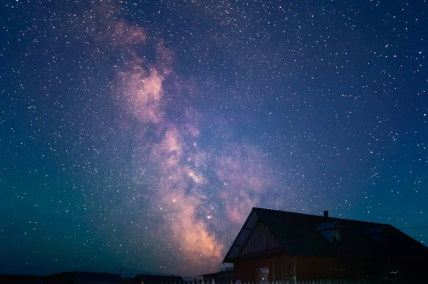 Galaxia Vía Láctea Cielo Nocturno — Foto de Stock