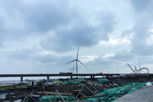 wind turbines in the sea