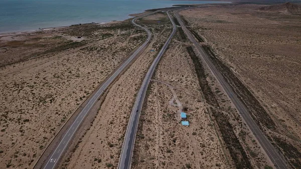 aerial view of the railway tracks in the north of israel