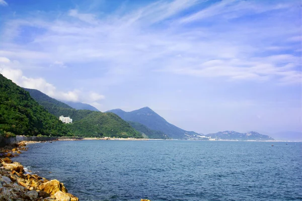 Hermosa Vista Mar Desde Montaña — Foto de Stock