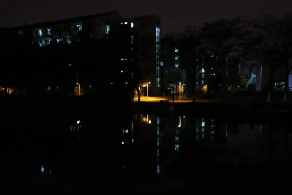 Vista Nocturna Ciudad — Foto de Stock