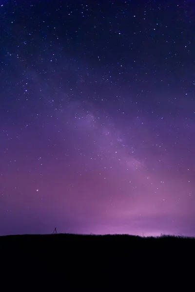 Cielo Nocturno Con Estrellas Estrellado — Foto de Stock