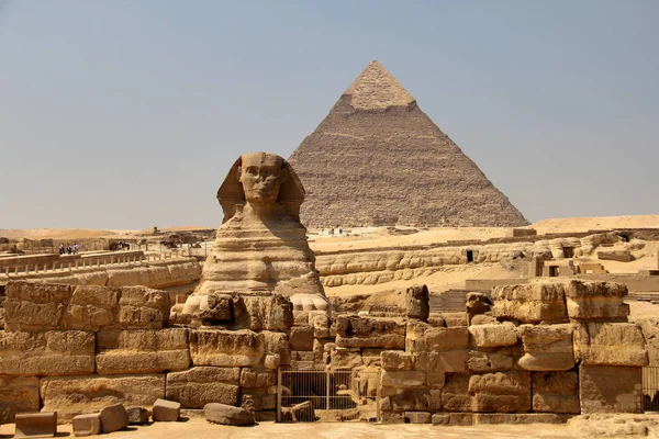 Oude Piramides Giza Egypte — Stockfoto