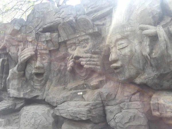 Antigua Escultura Piedra Angkor Wat Cambodia — Foto de Stock