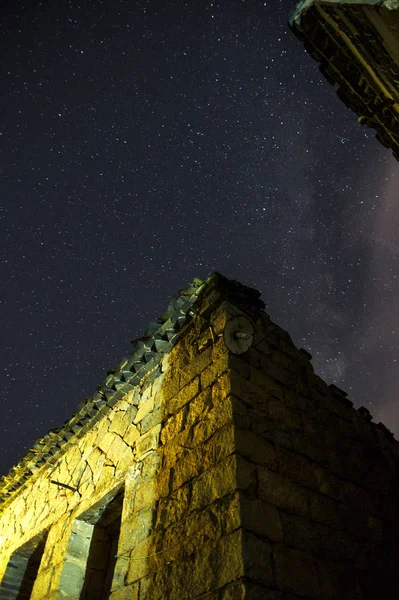 Vista Nocturna Ciudad Luna Casco Antiguo Del Mundo — Foto de Stock