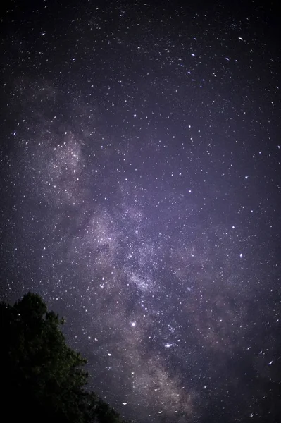 Cielo Nocturno Estrellado Estrellas Brillantes Nebulosa Espacial — Foto de Stock