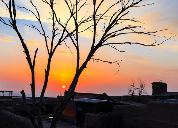 Pôr Sol Praia Noite — Fotografia de Stock