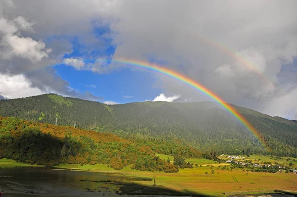 mountain and rainbow in the mountains