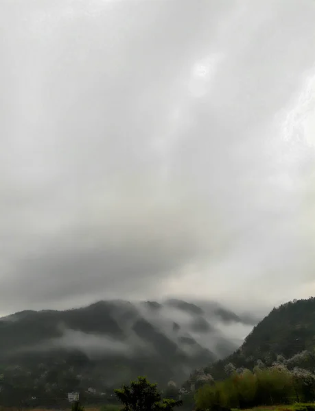 mountain and clouds in the mountains