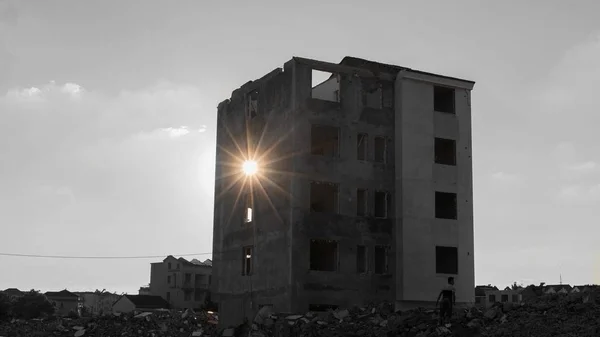 Edificio Abandonado Ciudad Chernobyl Zona Exclusión — Foto de Stock