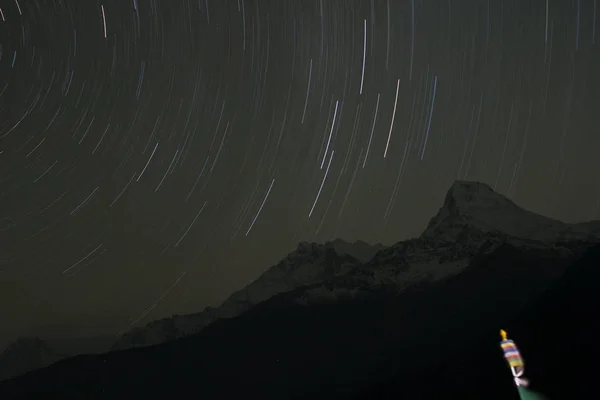 Paisaje Montaña Vista Nocturna — Foto de Stock