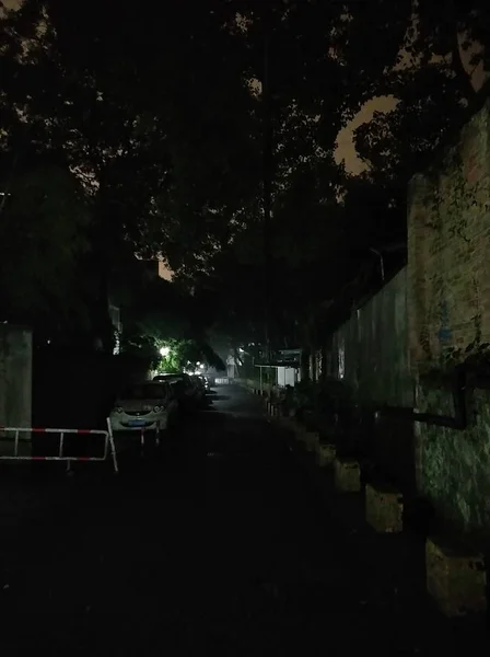 Edificio Abandonado Noche — Foto de Stock